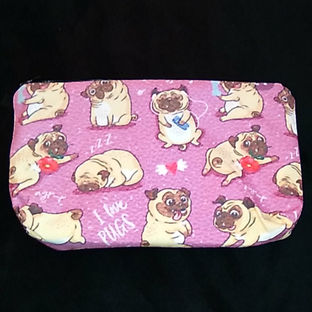 NEW- Cosmetic bag- Pugs
